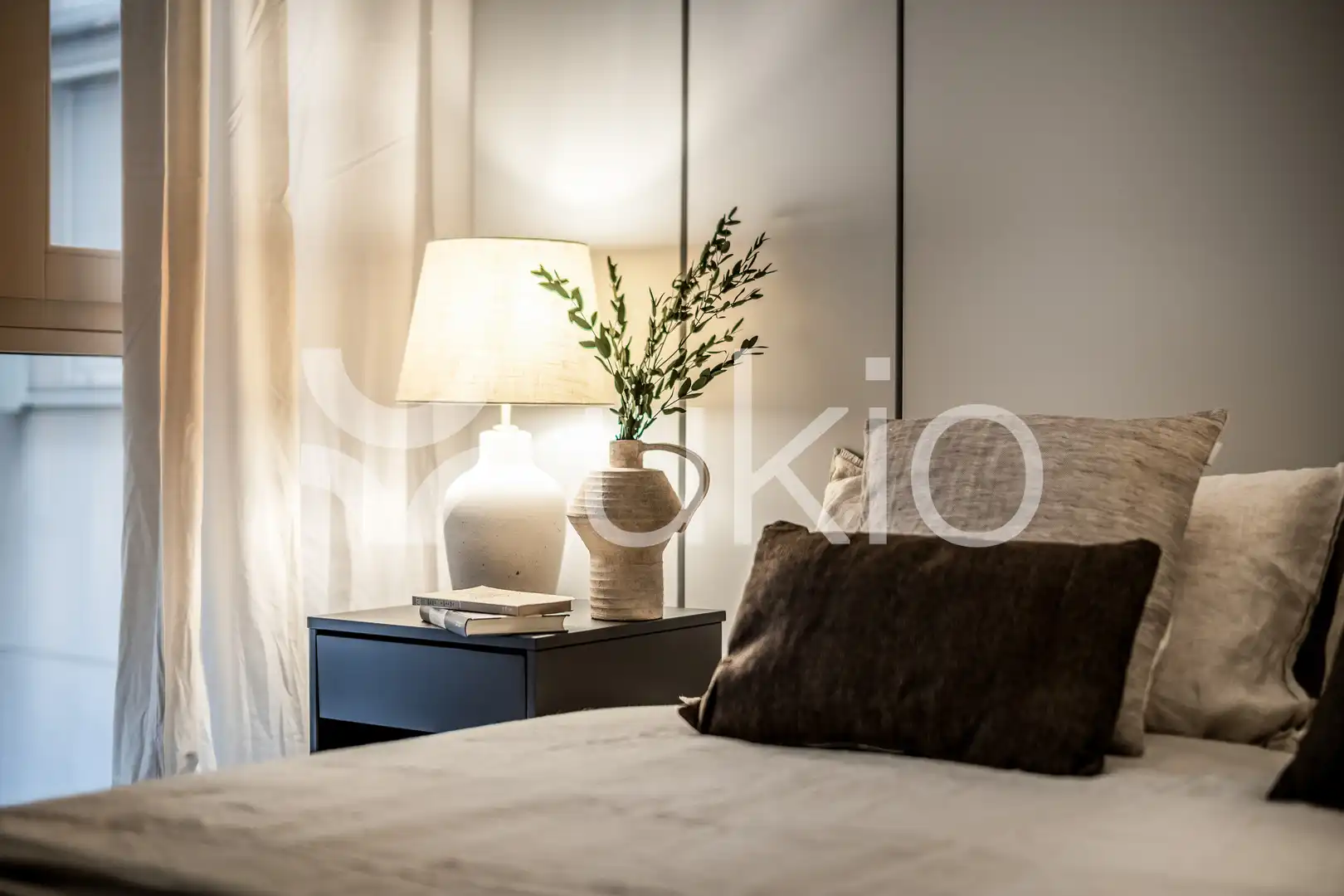Schlafzimmer von Wohnungen zur Miete in Madrid mit Klimaanlage, Heizung und Möbliert