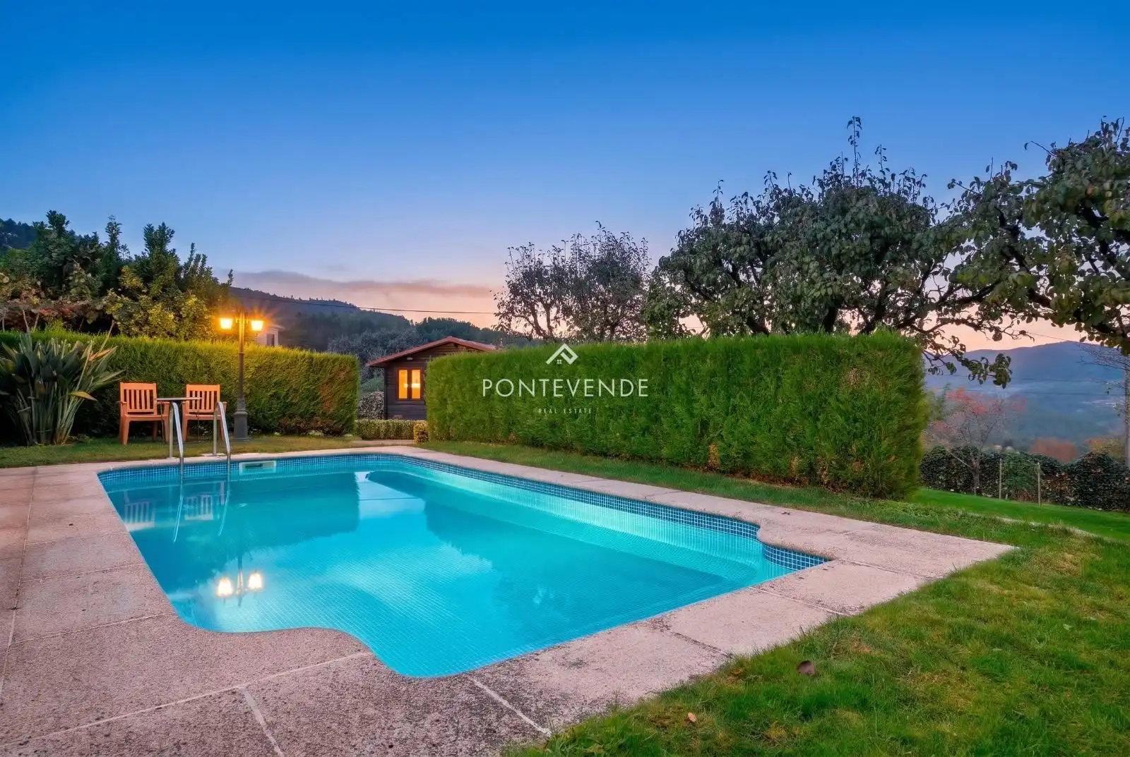 Piscina de Casa o chalet en venta en Campo Lameiro, Pontevedra