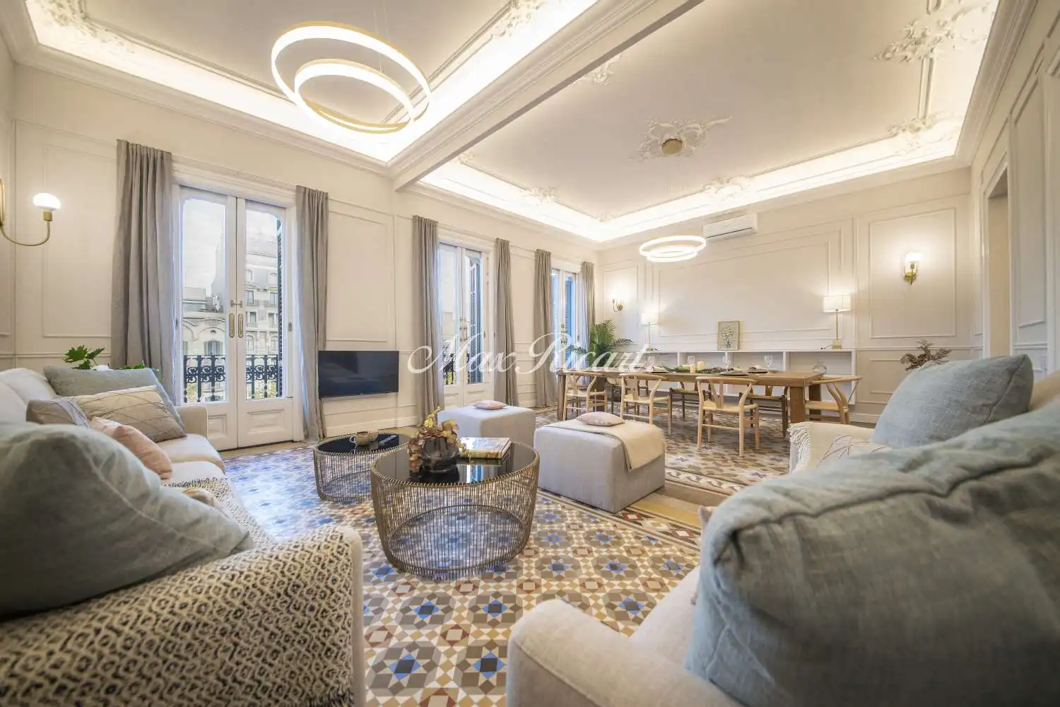 Wohnzimmer von Wohnung zur Miete in Barcelona mit Klimaanlage, Heizung und Abstellraum