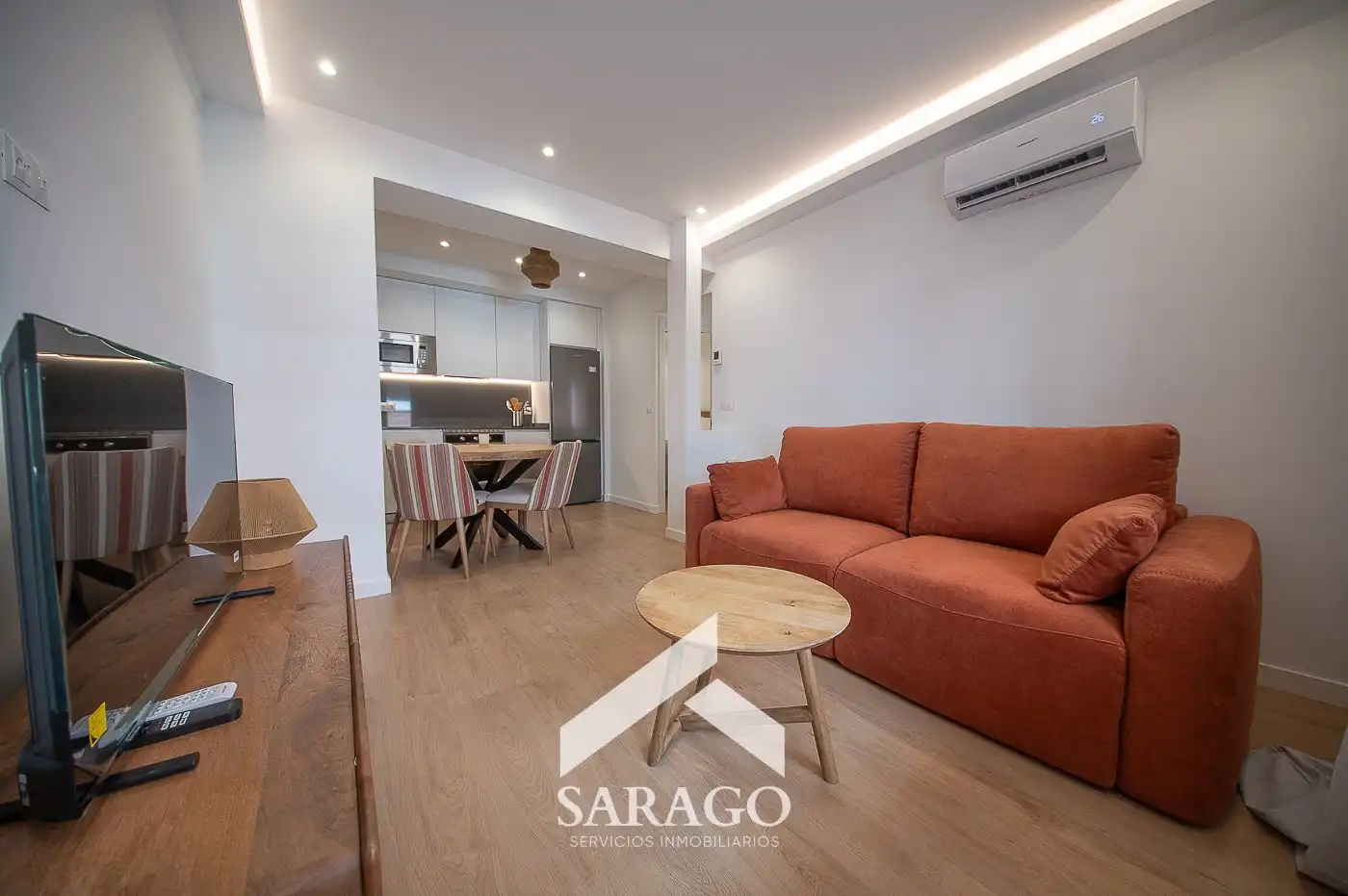 Sala de estar de Piso de alquiler en Madrid con Aire acondicionado, Calefacción y Amueblado