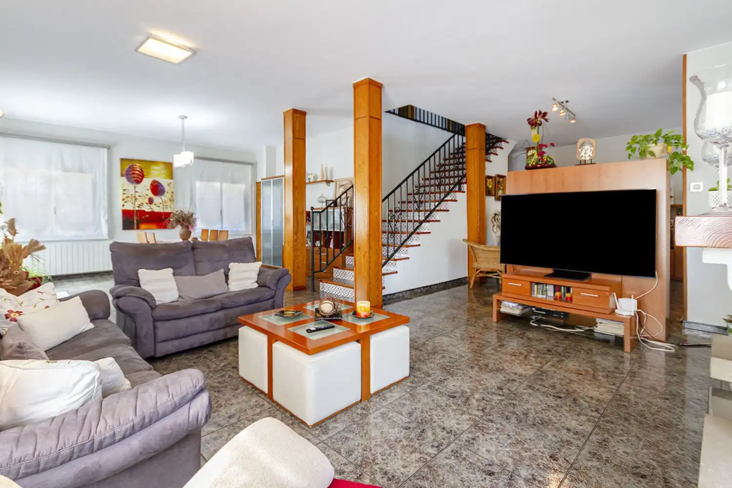 Living room of Houses for sale in Sant Martí Sarroca  with Air Conditioner, Heating and Terrace