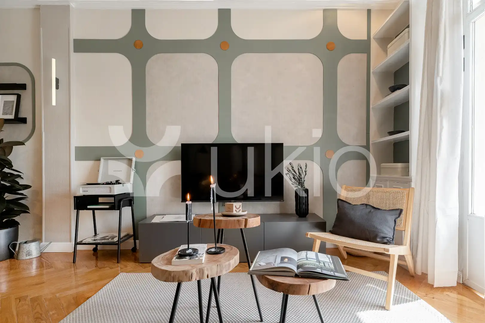 Sala d'estar de Apartament de lloguer en Madrid amb Aire condicionat, Calefacció i Moblat