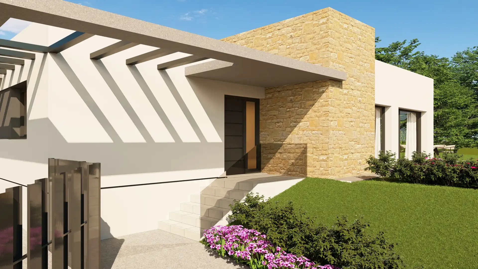 Vista exterior de Casa o xalet en venda en Sevilla la Nueva amb Jardí privat