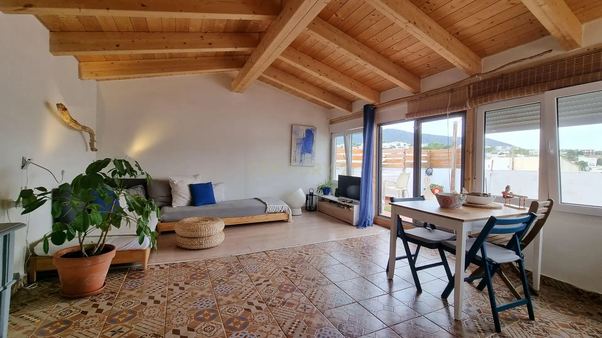 Sala de estar de Apartamento en venta en Llançà con Aire acondicionado y Microondas