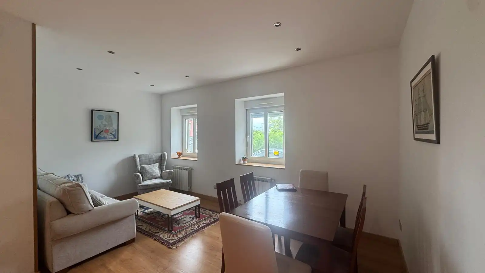 Living room of Flat for rent in Santander  with Heating, Parquet flooring and Furnished