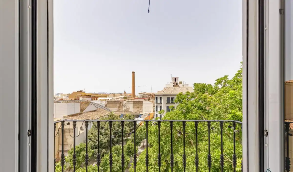 Außenansicht von Wohnungen zur Miete in Málaga mit Klimaanlage, Heizung und Möbliert