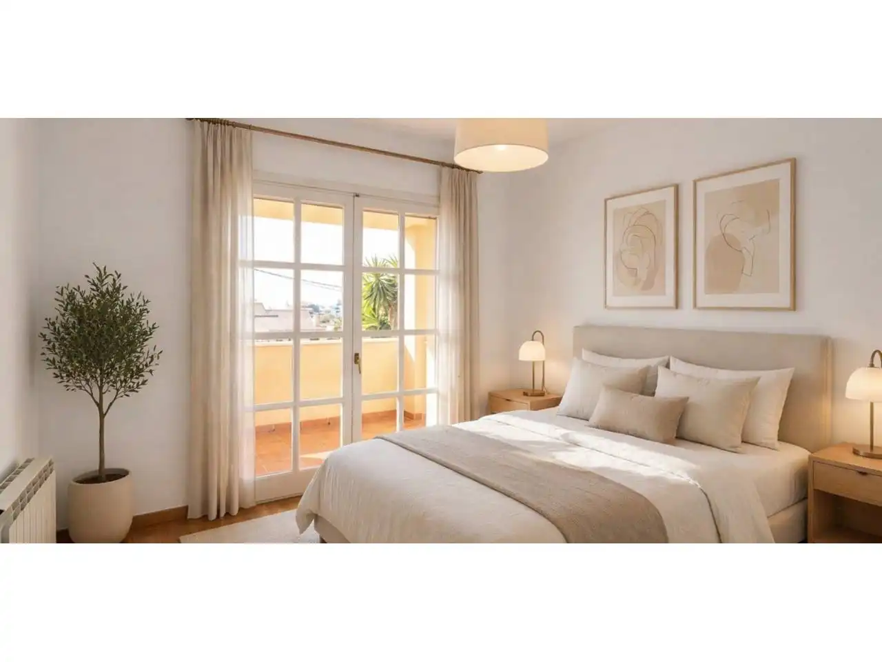 Dormitori de Casa adosada en venda en Sitges amb Aire condicionat, Calefacció i Jardí privat