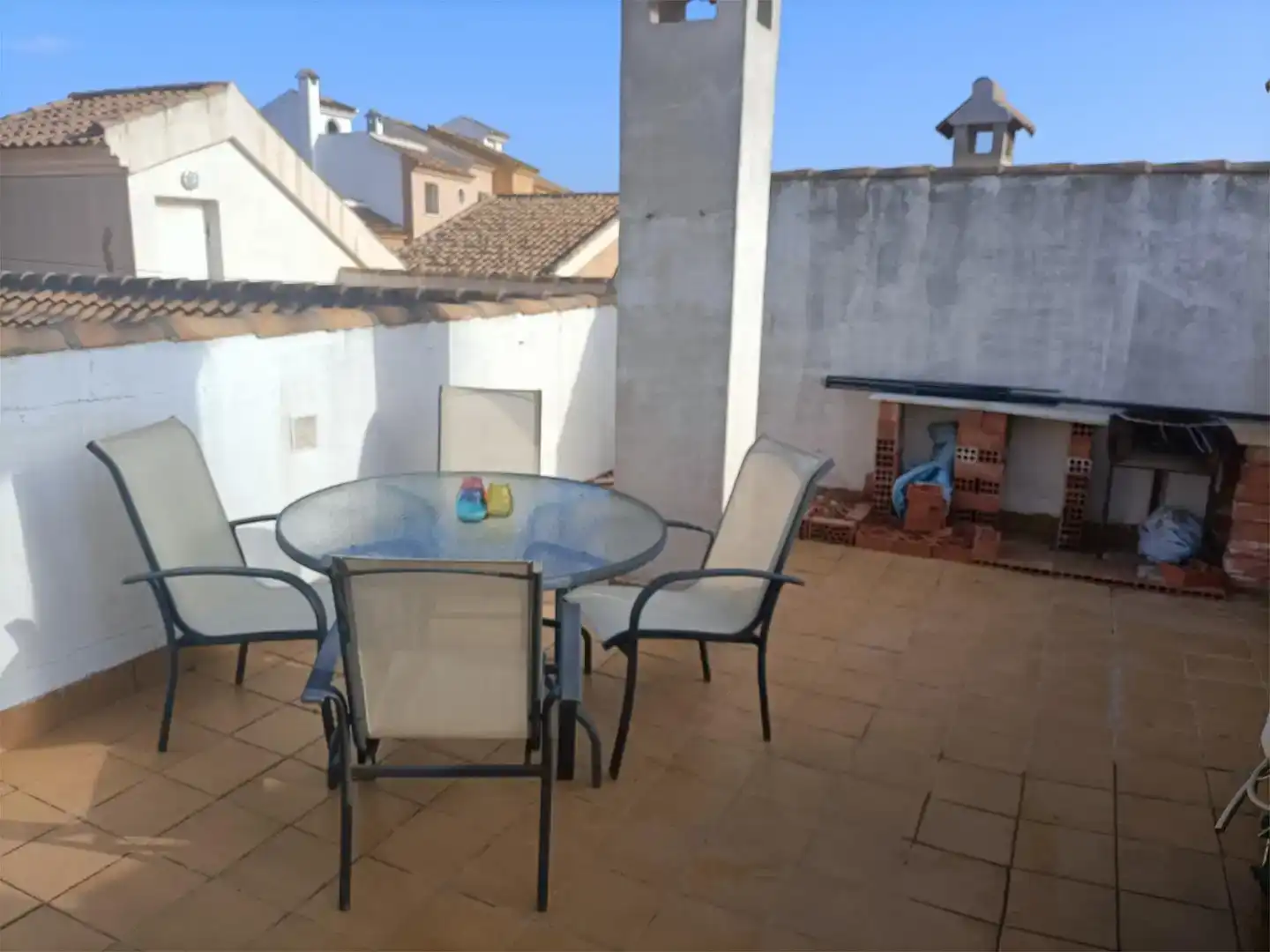 Terrace of Apartments for rent in Mazarrón  with Air Conditioner, Parquet flooring and Swimming Pool