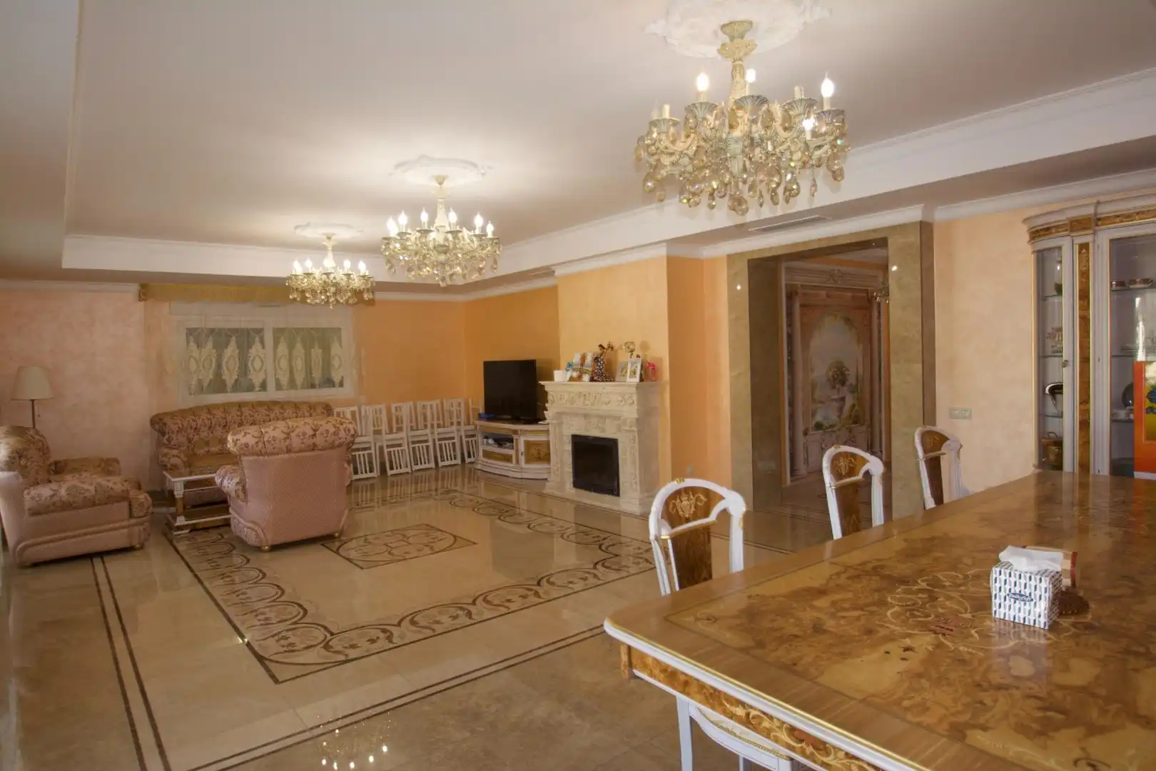 Wohnzimmer von Haus oder Chalet zum Verkauf in Orihuela mit Klimaanlage, Heizung und Privatgarten