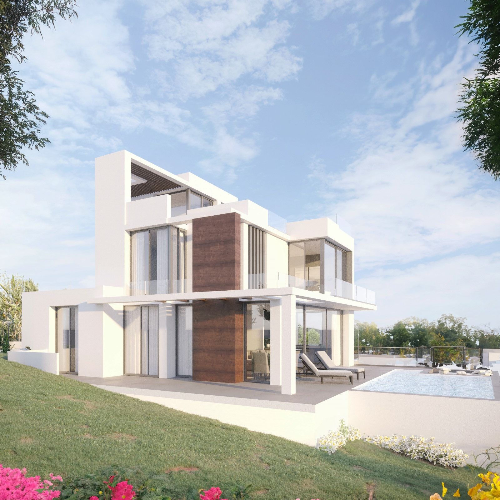 Vista exterior de Casa o chalet en venta en Estepona con Calefacción, Jardín privado y Terraza