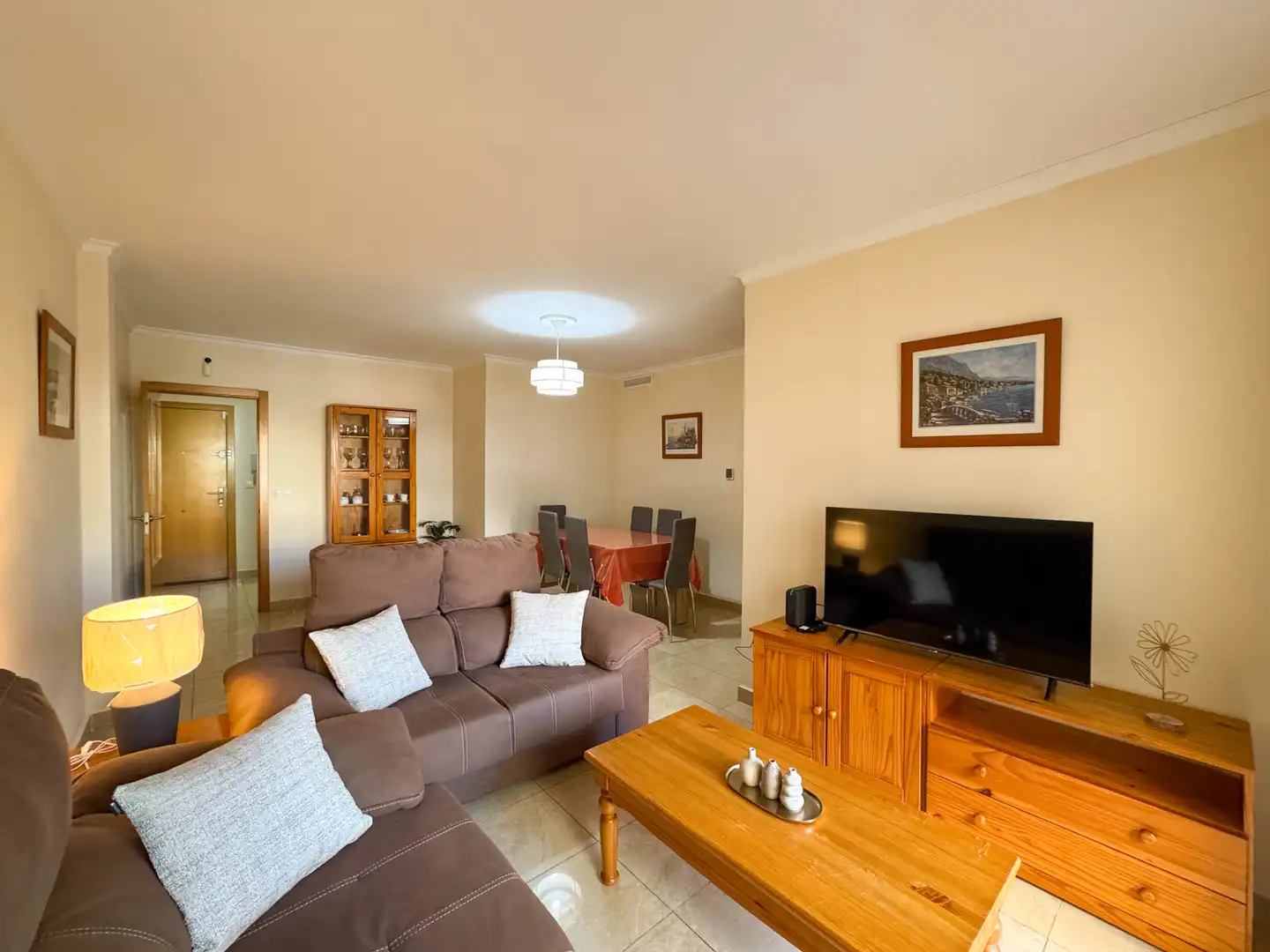 Living room of Flat for rent in Dénia  with Air Conditioner, Terrace and Furnished