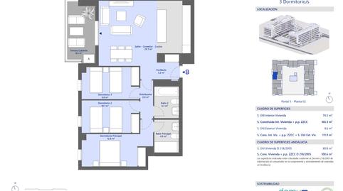 Photo 2 from new construction home in Flat for sale in Parcelas R. y R., Palmas Altas, Bellavista, Sevilla