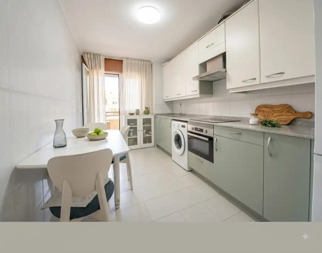 Küche von Wohnung zum Verkauf in Santander mit Heizung, Privatgarten und Terrasse