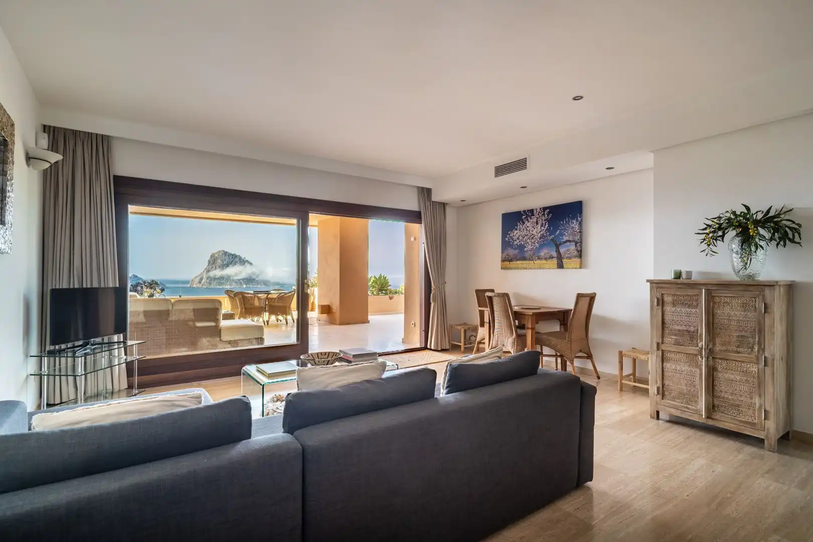 Sala d'estar de Apartament en venda en Sant Josep de sa Talaia amb Aire condicionat, Calefacció i Terrassa