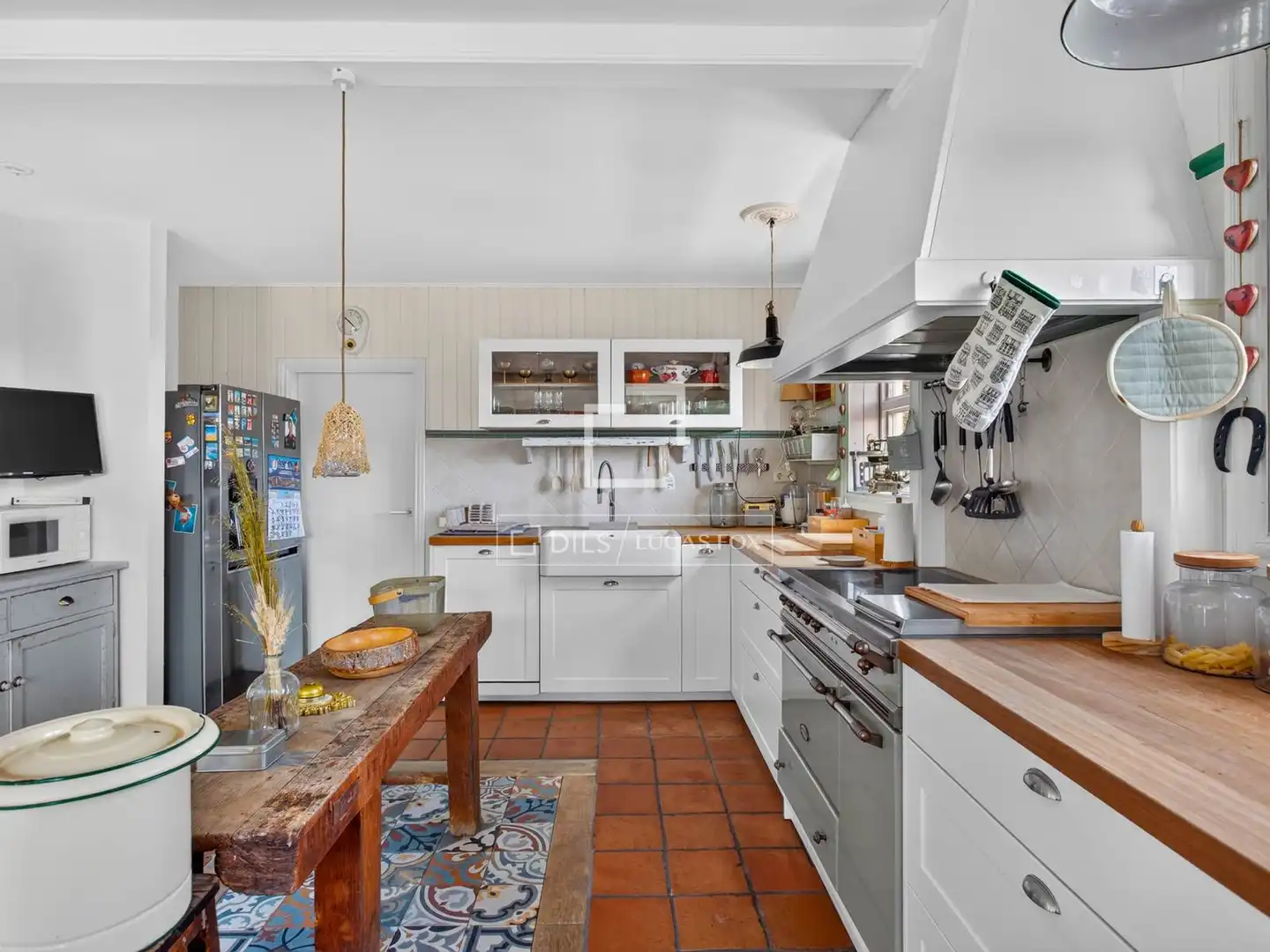 Cocina de Finca rústica en venta en Vallromanes con Calefacción, Jardín privado y Parquet