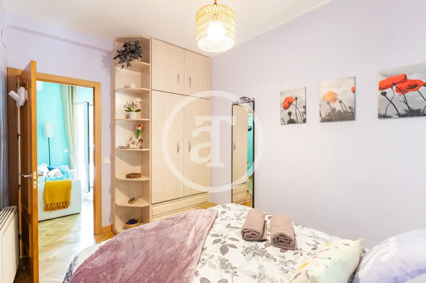 Bedroom of Flat for rent in Madrid  with Air Conditioner, Heating and Furnished