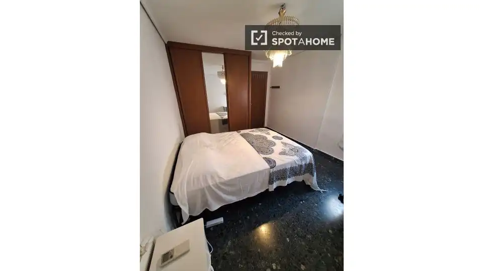 Bedroom of Flat for rent in Moncada  with Air Conditioner, Heating and Furnished