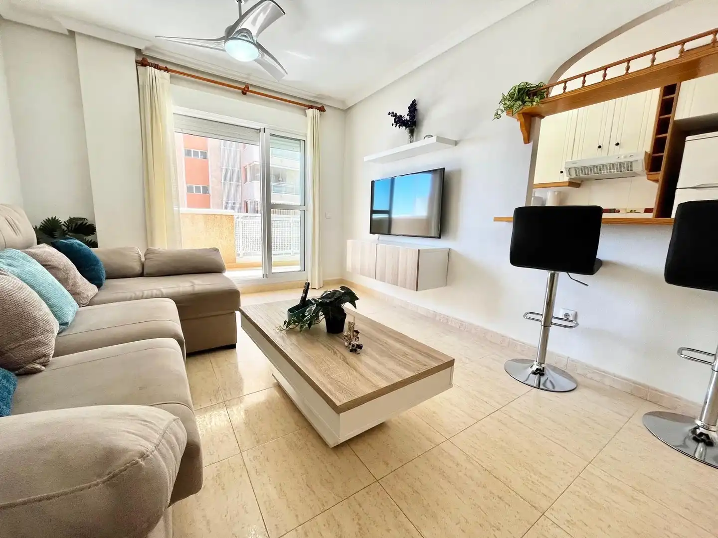 Living room of Apartments for rent in La Manga del Mar Menor  with Heating, Terrace and Furnished