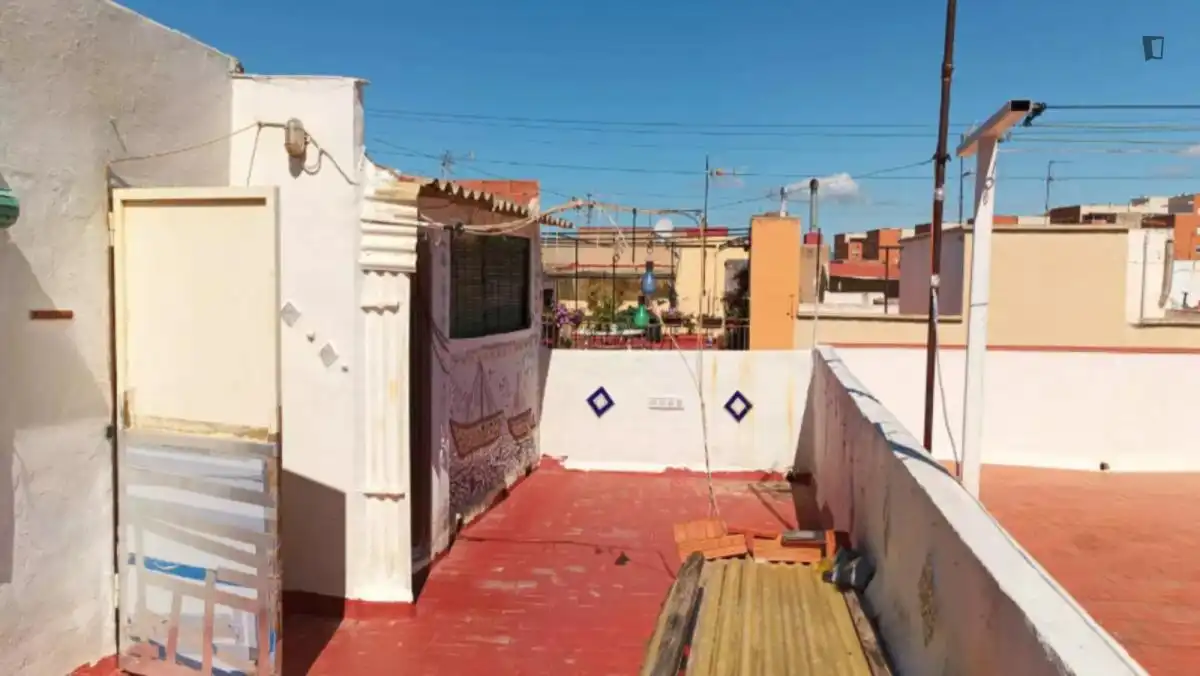Terrassa de Apartament per a compartir en Castellón de la Plana / Castelló de la Plana amb Moblat, Forn i Rentadora