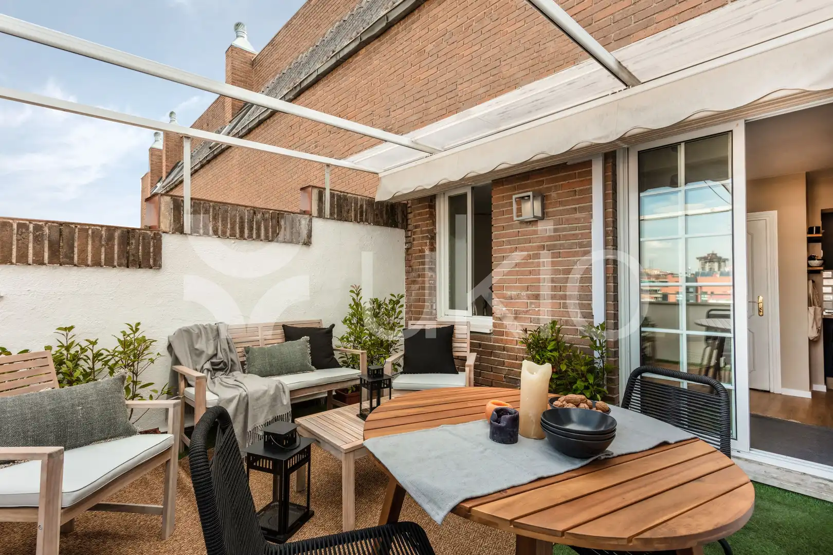 Terrace of Apartments for rent in Madrid  with Air Conditioner, Terrace and Furnished