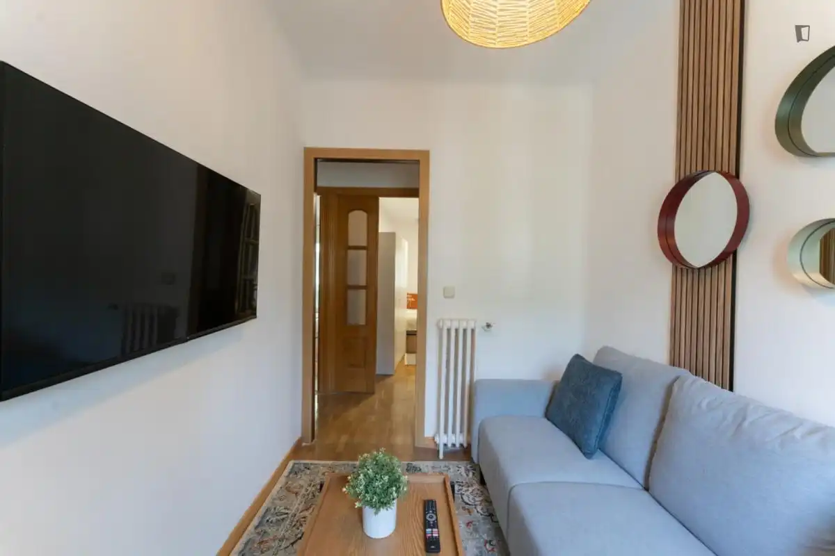 Sala d'estar de Apartament per a compartir en Madrid amb Calefacció, Moblat i Forn