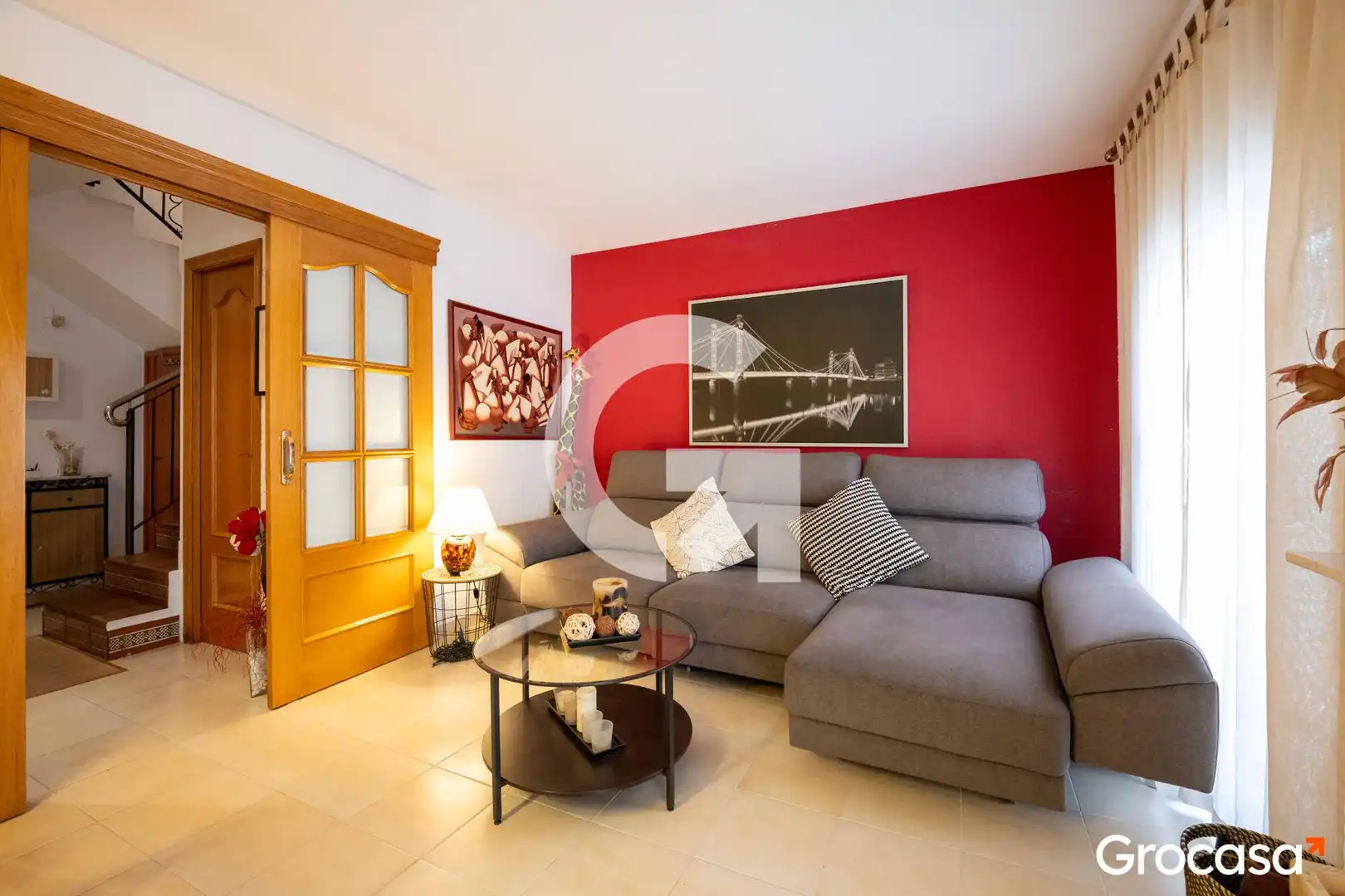 Sala de estar de Dúplex en venta en Granollers con Calefacción, Terraza y Amueblado