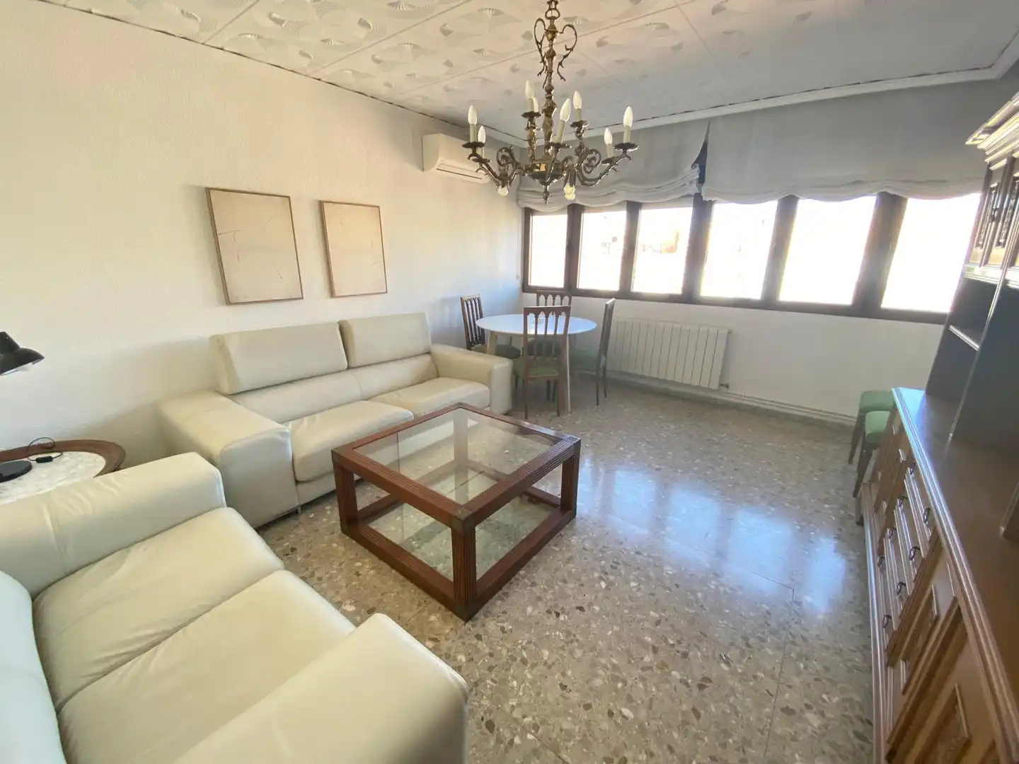 Living room of Flat for rent in Albacete  with Heating, Furnished and Balcony