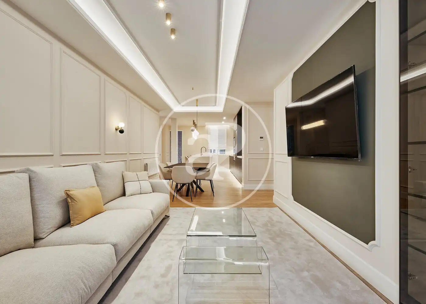 Wohnzimmer von Wohnung zum Verkauf in Madrid mit Klimaanlage, Heizung und Terrasse