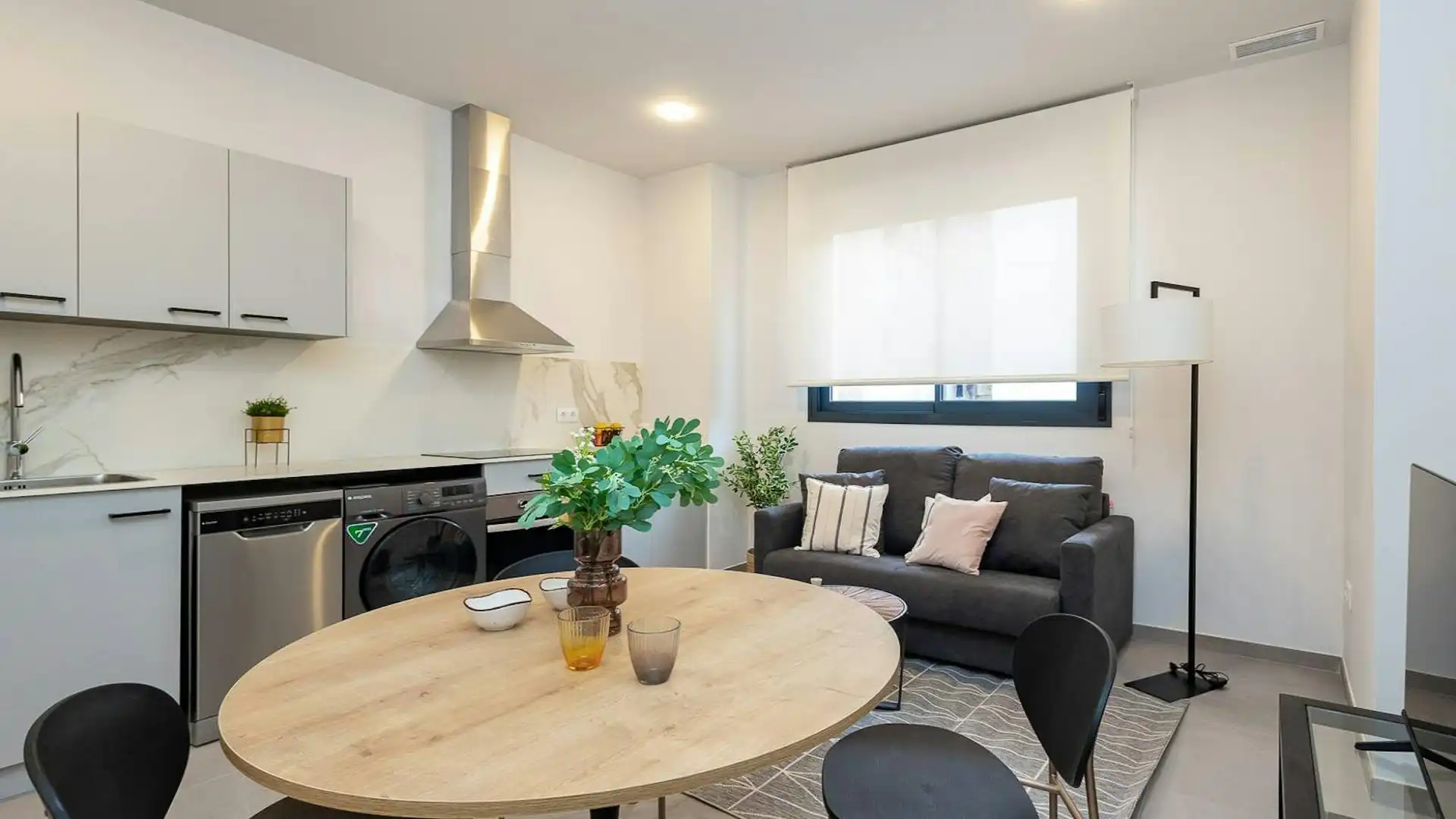 Wohnzimmer von Wohnung zur Miete in Valencia mit Klimaanlage, Heizung und Möbliert
