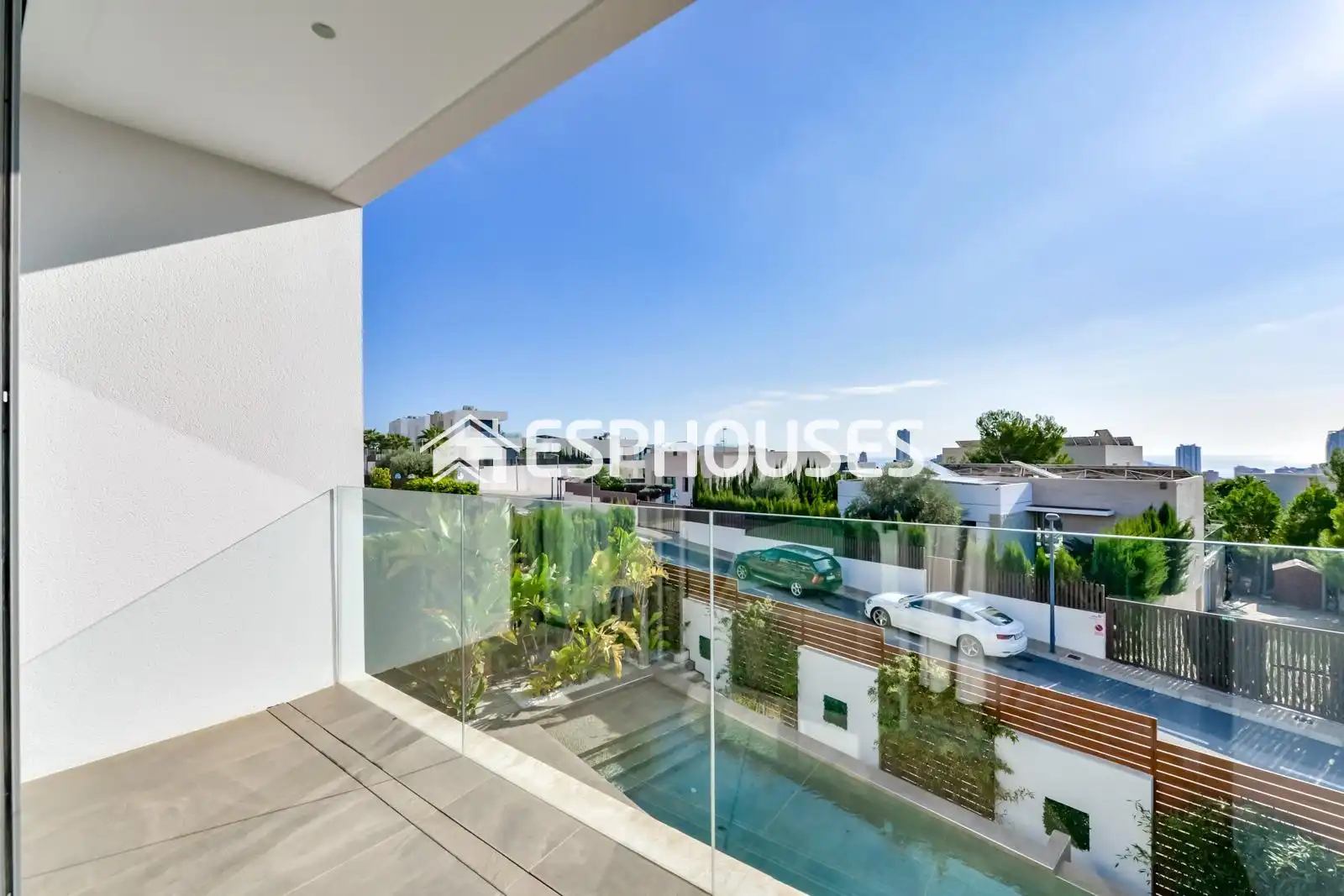 Terraza de Casa o chalet en venta en Finestrat con Aire acondicionado, Calefacción y Piscina