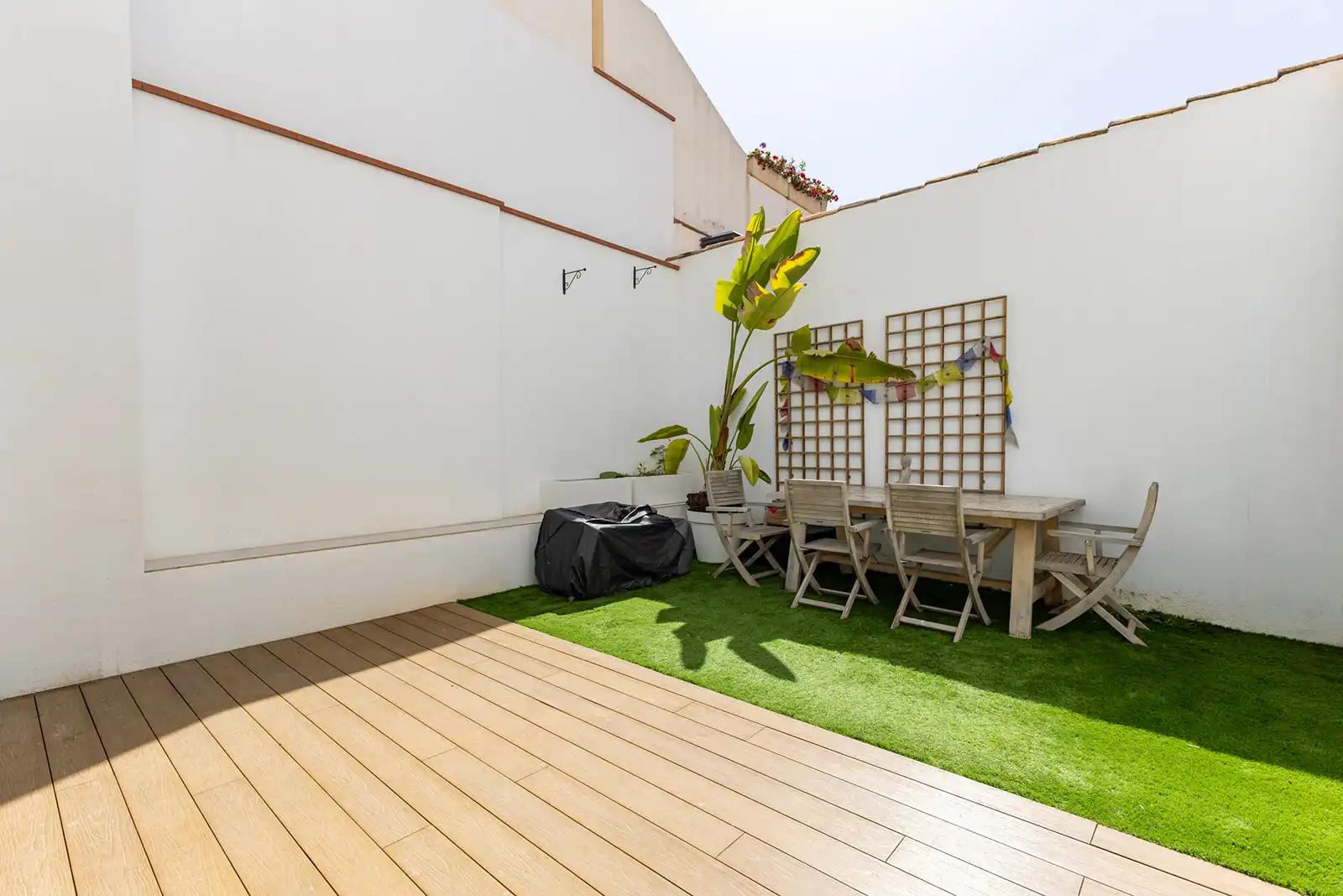 Terrassa de Casa adosada en venda en Badalona amb Aire condicionat, Calefacció i Forn