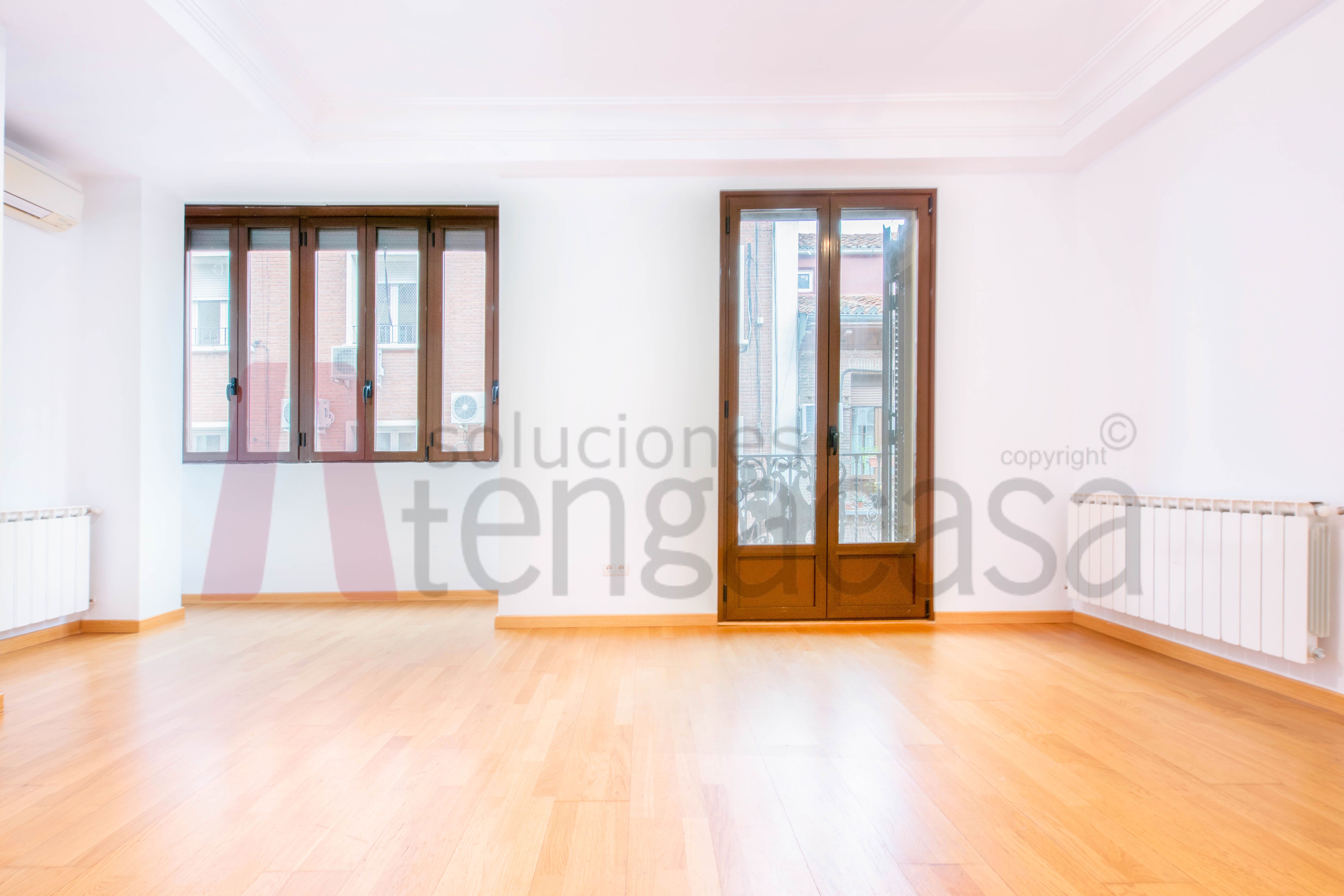Sala d'estar de Pis de lloguer en  Madrid Capital amb Aire condicionat, Calefacció i Parquet