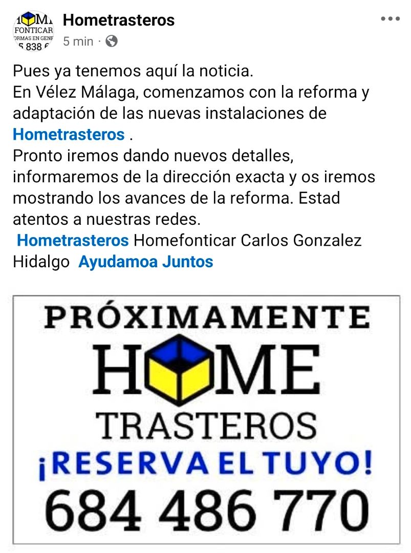 Vista exterior de Traster de lloguer en Vélez-Málaga