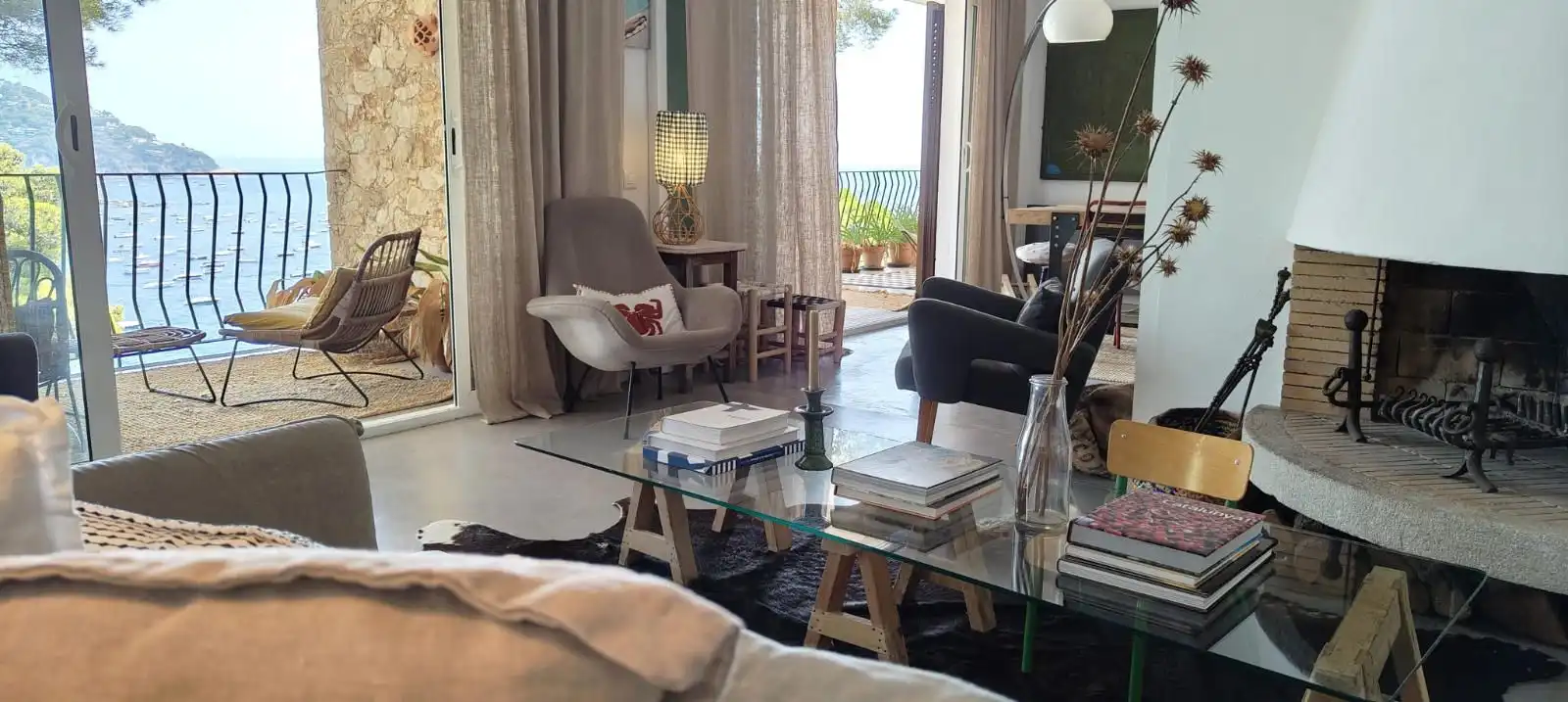 Wohnzimmer von Dachboden zum Verkauf in Palafrugell mit Klimaanlage, Heizung und Terrasse