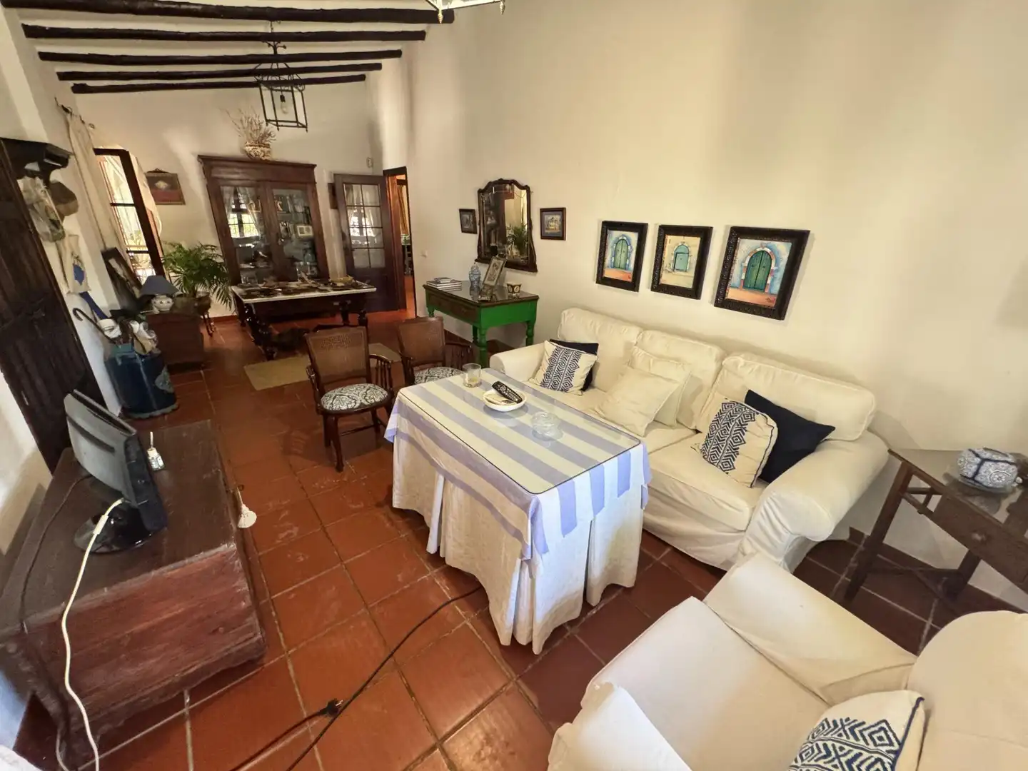 Sala de estar de Casa o chalet en venta en Dos Hermanas con Aire acondicionado, Jardín privado y Trastero