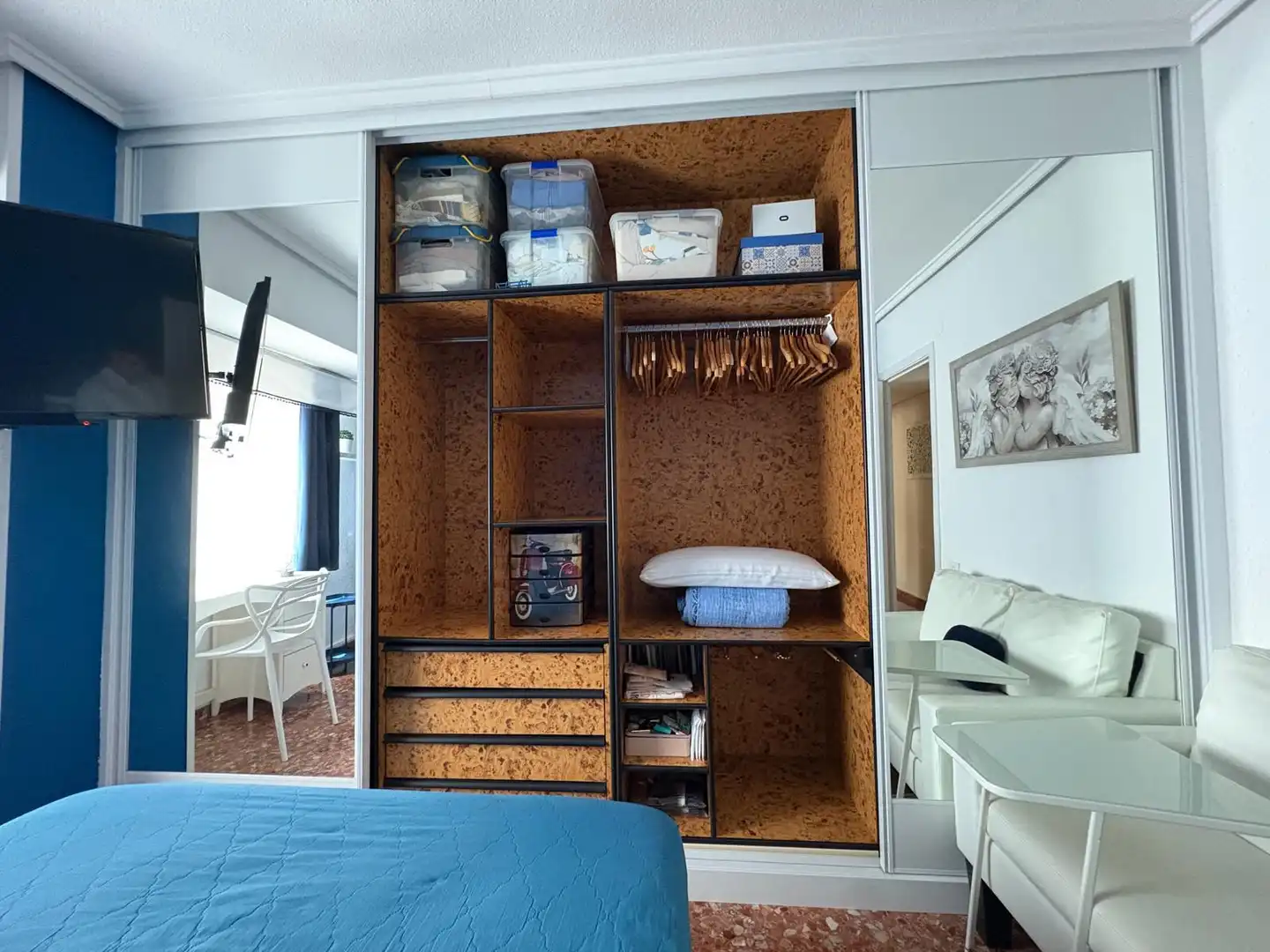 Bedroom of Flat for share in Valencia  with Air Conditioner and Furnished