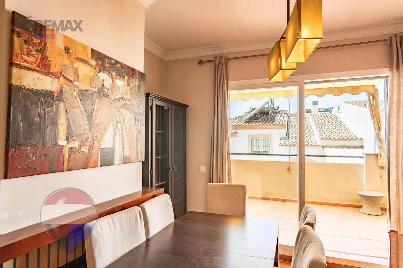 Esszimmer von Einfamilien-Reihenhaus zum Verkauf in Rincón de la Victoria mit Klimaanlage, Terrasse und Abstellraum