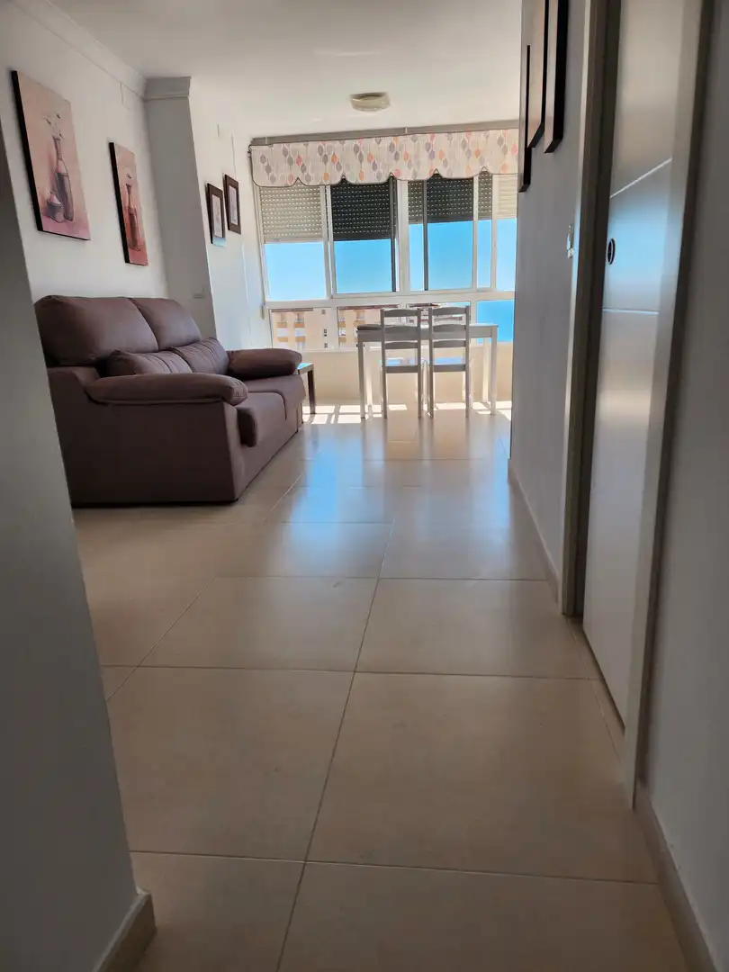 Sala d'estar de Estudi de lloguer en Torrox amb Aire condicionat, Calefacció i Moblat