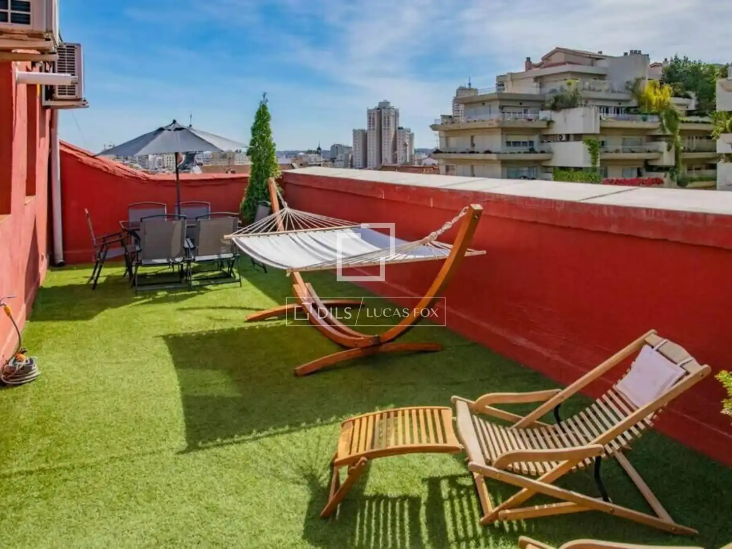 Terrasse von Dachboden zur Miete in Madrid mit Klimaanlage, Heizung und Möbliert