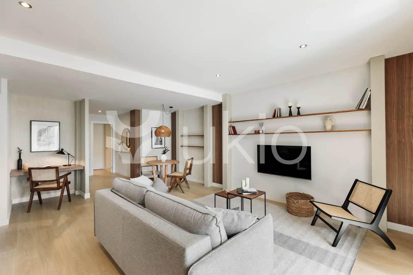 Wohnzimmer von Wohnungen zur Miete in Barcelona mit Heizung, Terrasse und Möbliert
