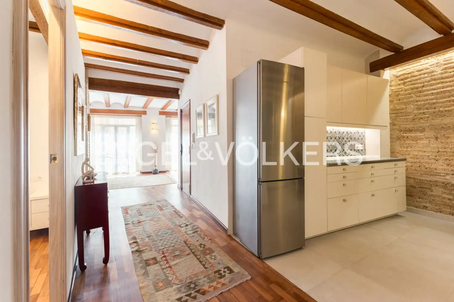 Kitchen of Flat for sale in Valencia  with Air Conditioner, Heating and Parquet flooring
