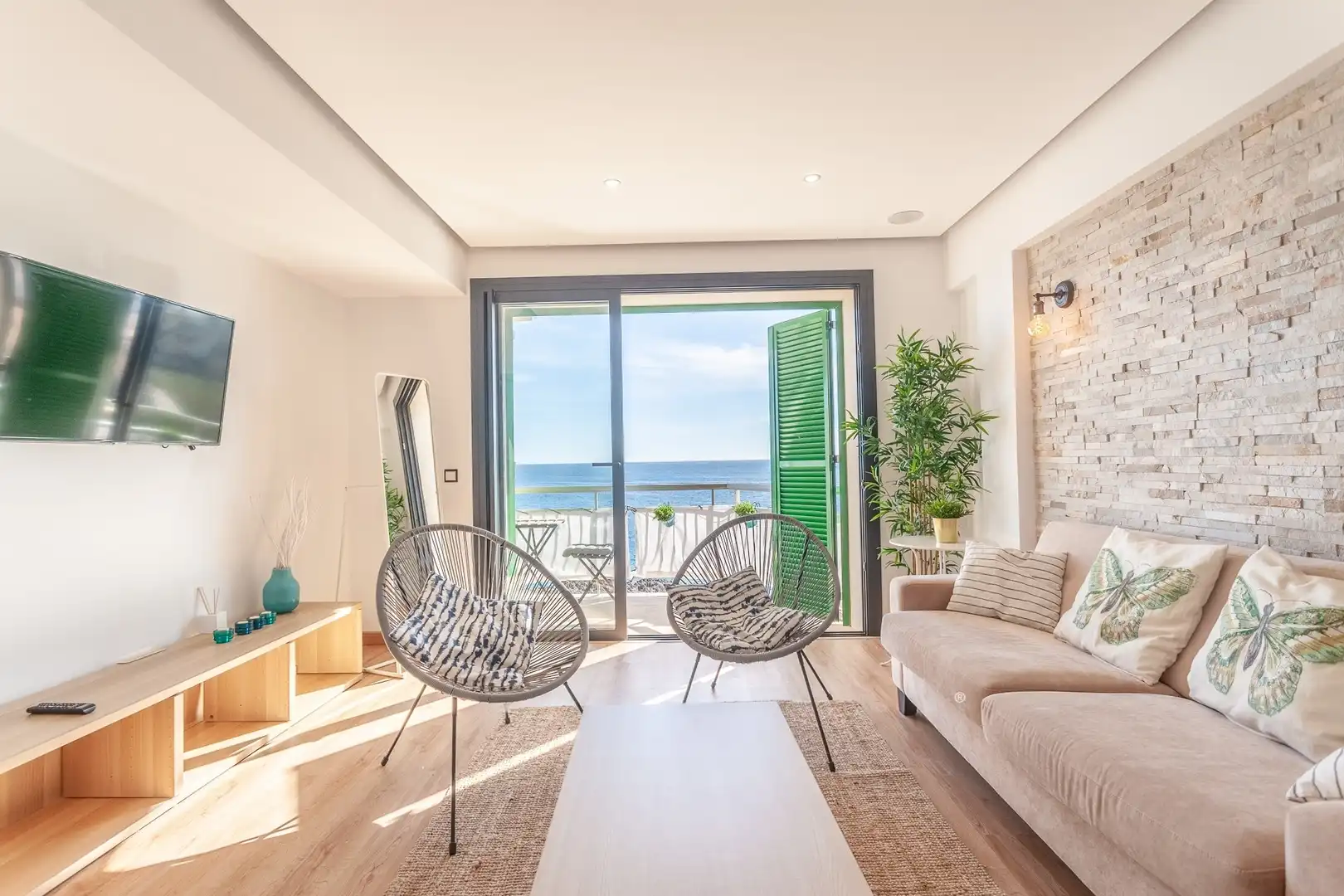 Sala de estar de Apartamento en venta en Manacor con Aire acondicionado, Amueblado y Balcón
