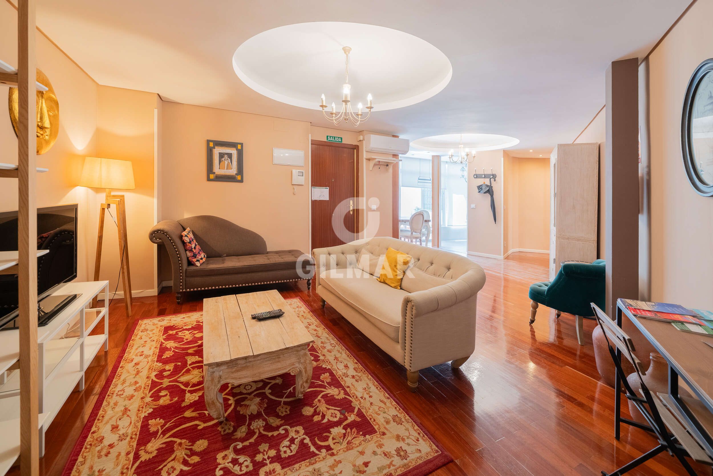 Living room of Flat for sale in  Madrid Capital  with Heating and Balcony