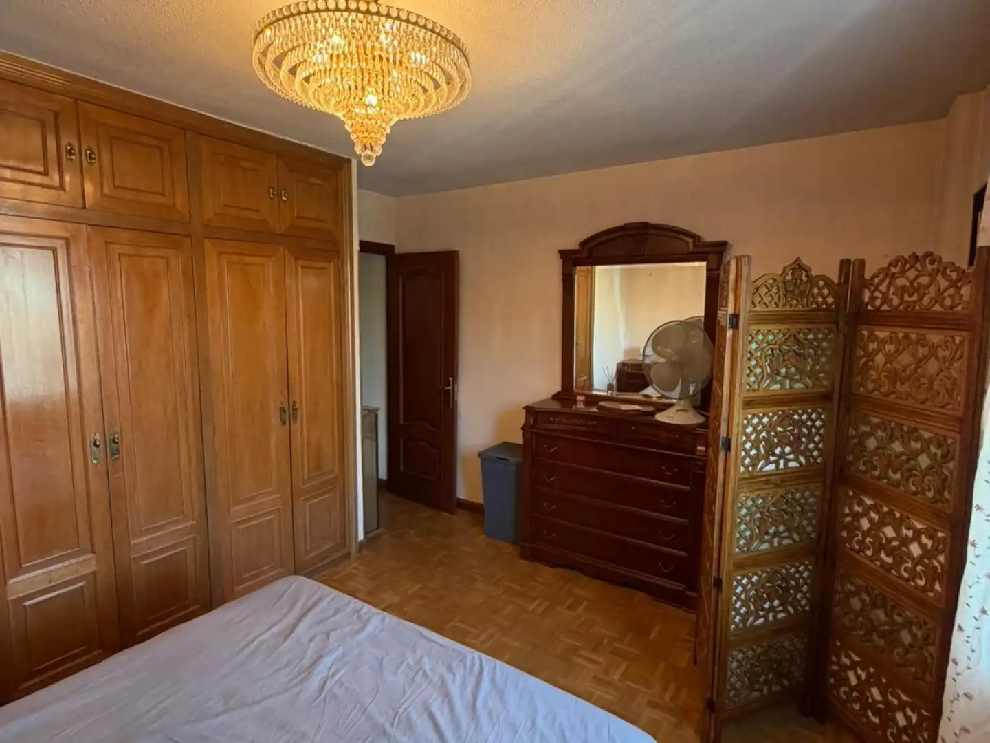 Schlafzimmer von Wohnung zur Miete in Madrid mit Klimaanlage, Heizung und Terrasse