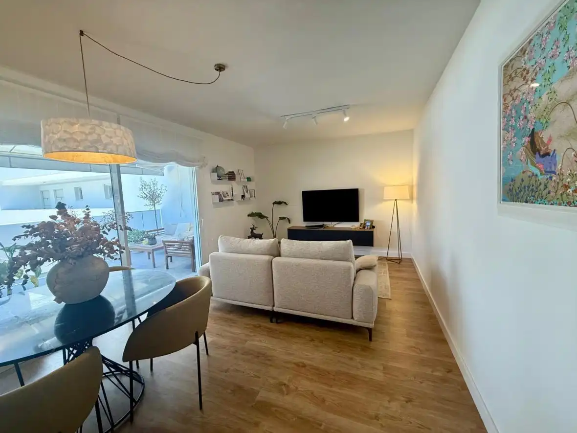 Sala d'estar de Apartament en venda en Santa Pola amb Calefacció, Terrassa i Piscina