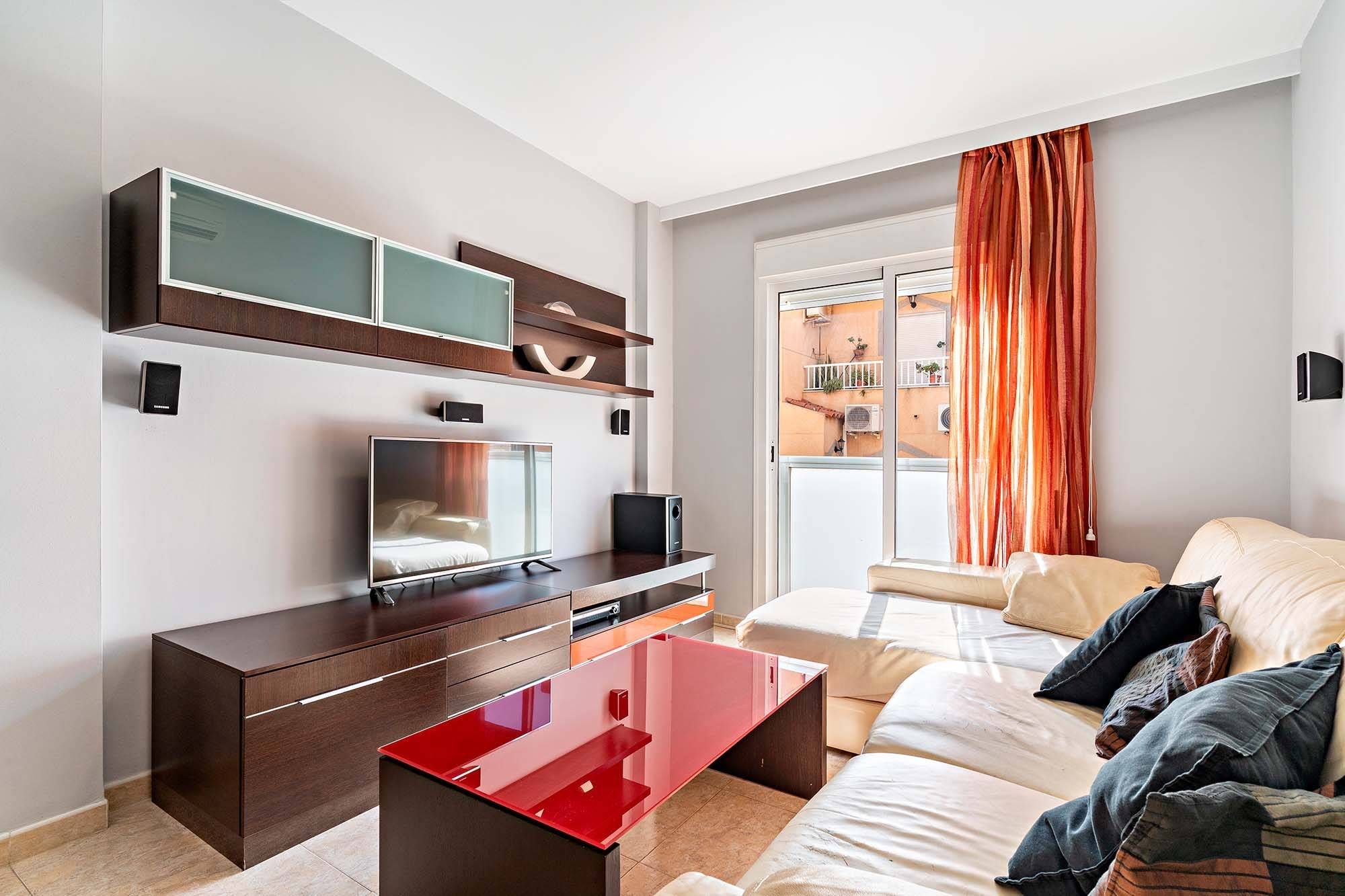 Living room of Flat for sale in El Ejido  with Air Conditioner and Balcony