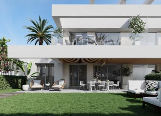 Garden of Apartment for sale in Marbella  with Air Conditioner, Private garden and Parquet flooring