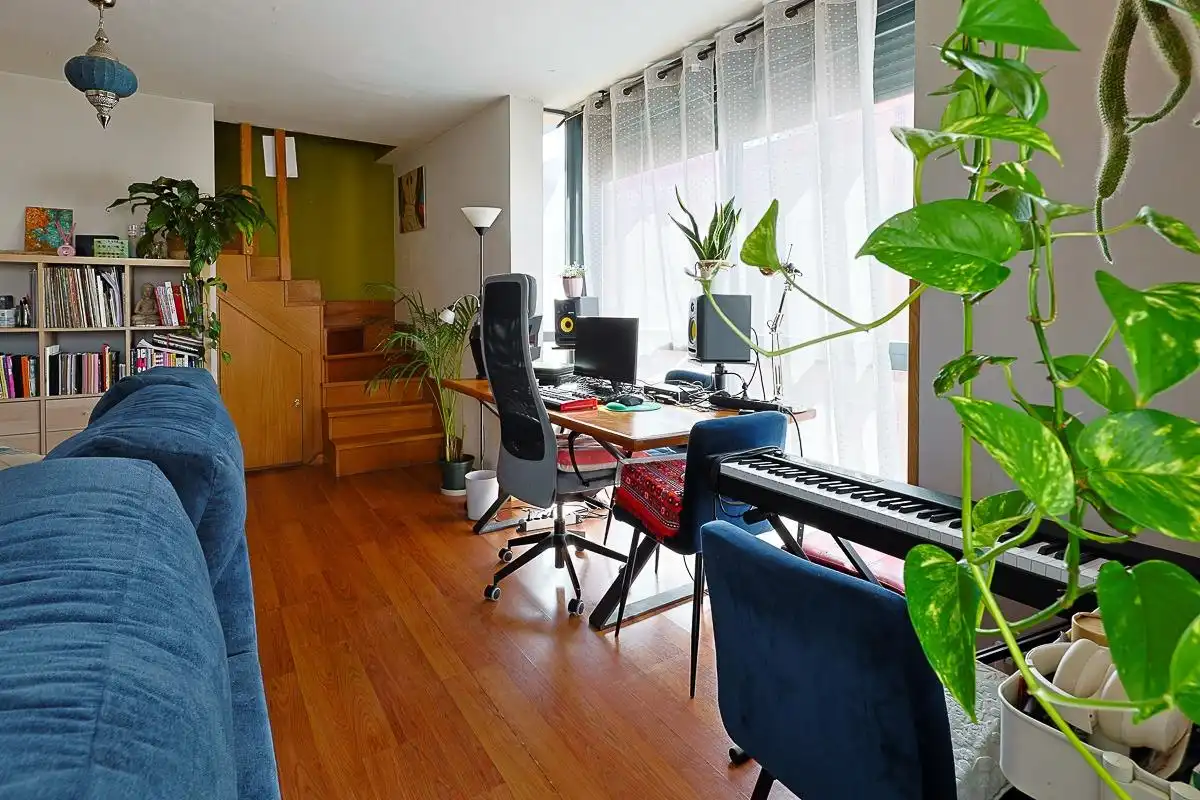 Sala d'estar de Àtic en venda en Madrid amb Aire condicionat, Calefacció i Terrassa