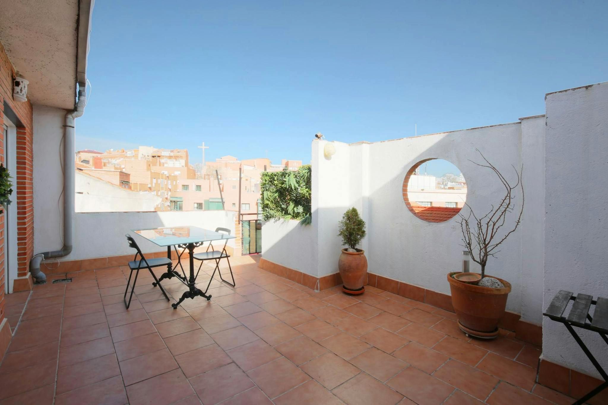 Terrace of Flat to rent in  Madrid Capital  with Air Conditioner, Heating and Furnished