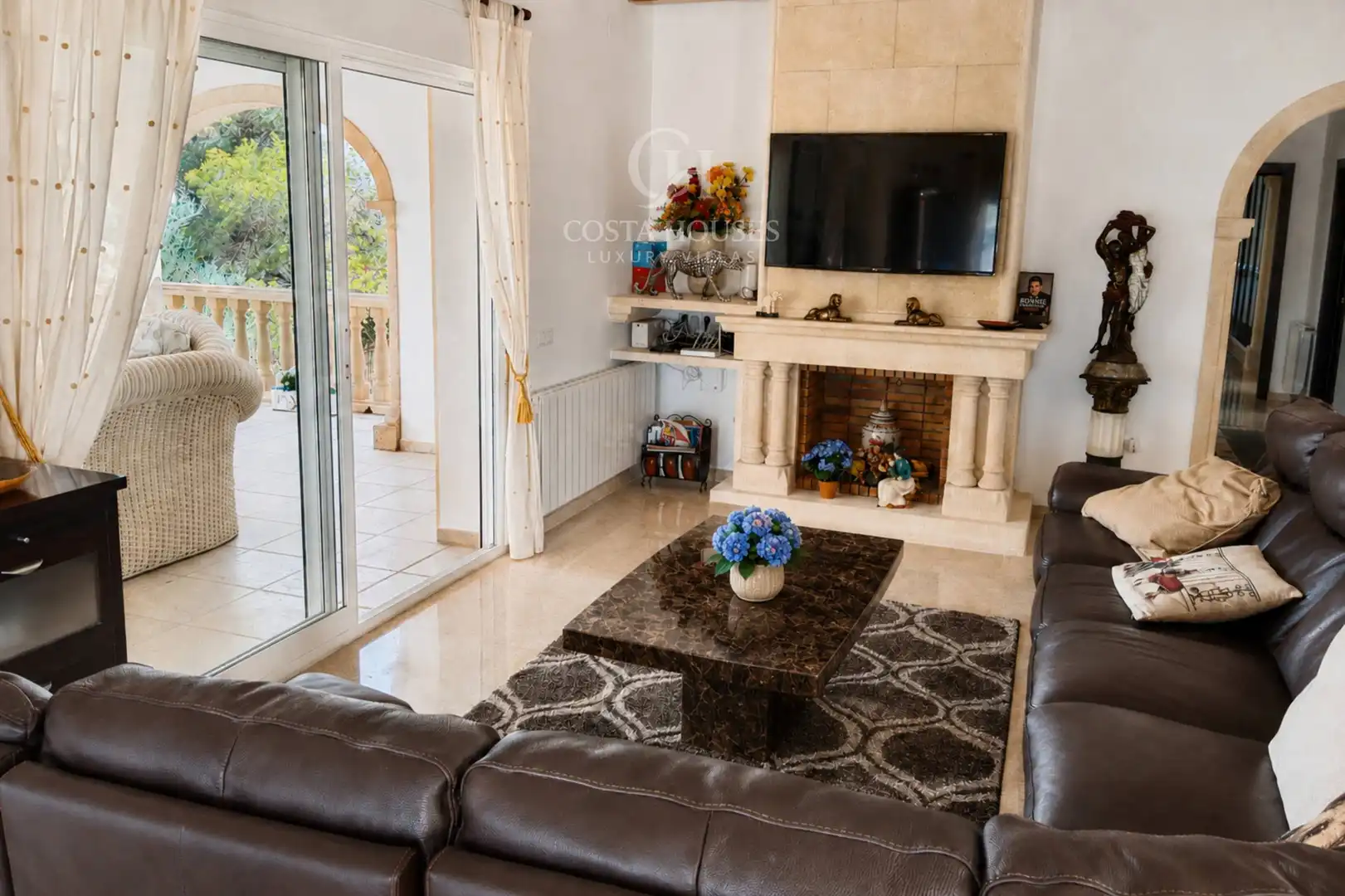 Sala de estar de Casa o chalet en venta en Jávea / Xàbia con Aire acondicionado, Calefacción y Jardín privado